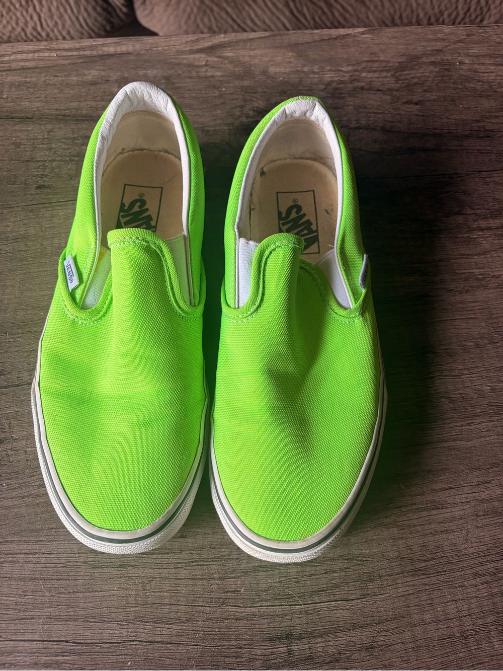 Vans Neon Lime Slip-On Sneakers 💚